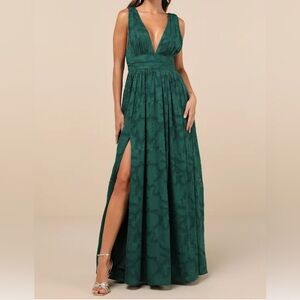 Lulu's Deep Green Maxi Dress